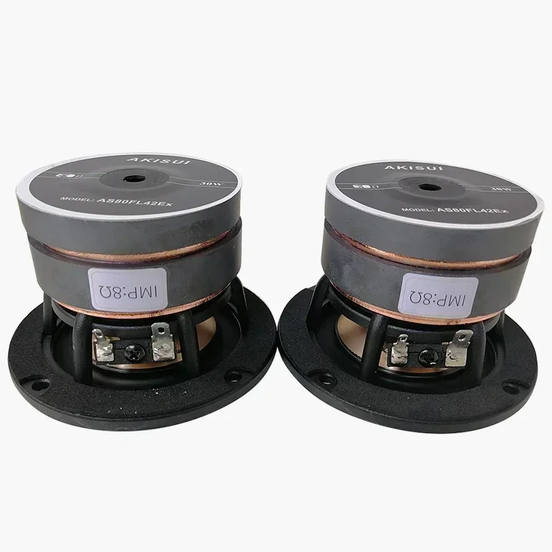 Original AKISUI AS80FL42EX 3\'\' High Performance Full Range Speaker Dual Magnets Aluminum Cone 4/8ohm RMS 30W Fs=65Hz