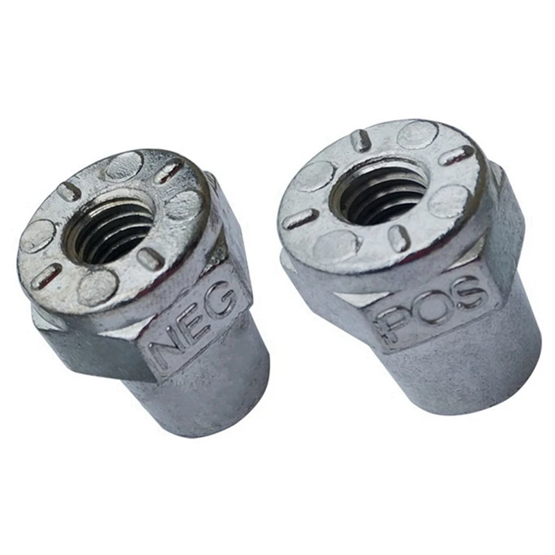 2 Pair 3/8Inch Female Thread Positive Negative Battery Post Terminal Adapters Battery Cable Terminals