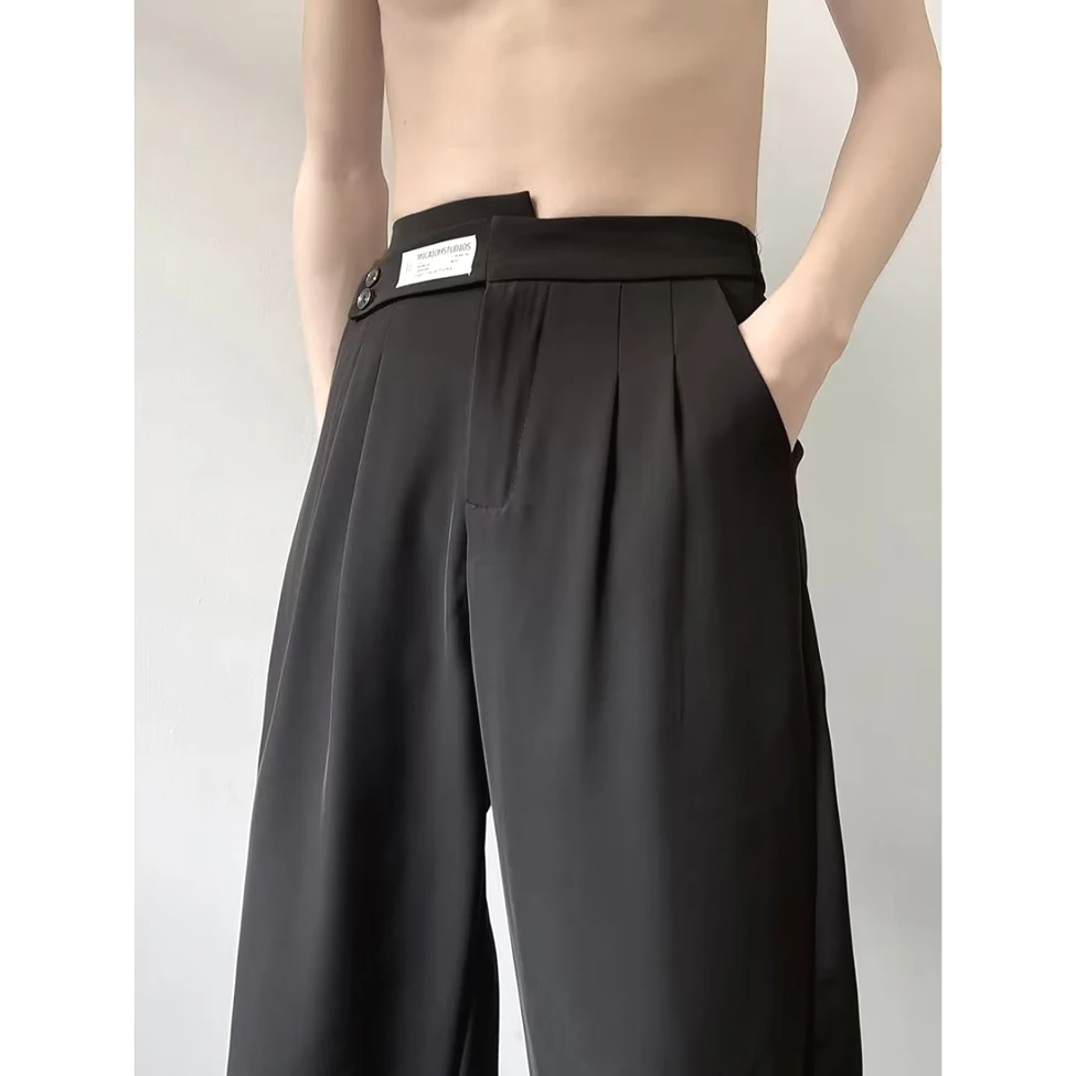 

Мужские брюки American Sle из ледяного шелка, широкие, свободного кроя, в пол, с защитой от сминания, не требующие глажки, повседневные