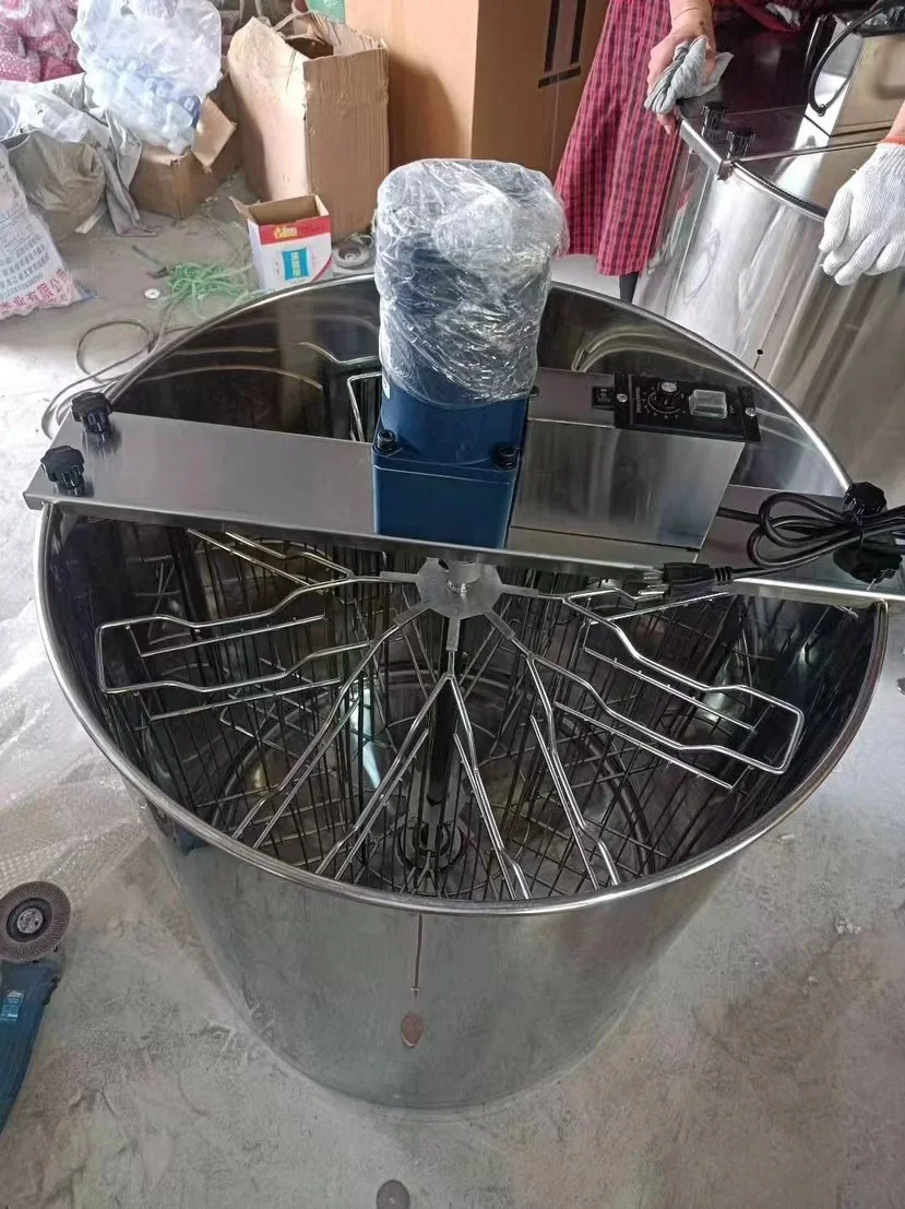 

8 Frame Honey Press 304 Stainless Steel Electric Centrifuge Honey Hive Wax Separator Horizontal Motor