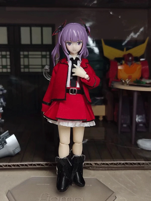 

1/12 Scale Female Soldier Clothes Coat Shirt Skirt Model for 6'' Figma Azone12