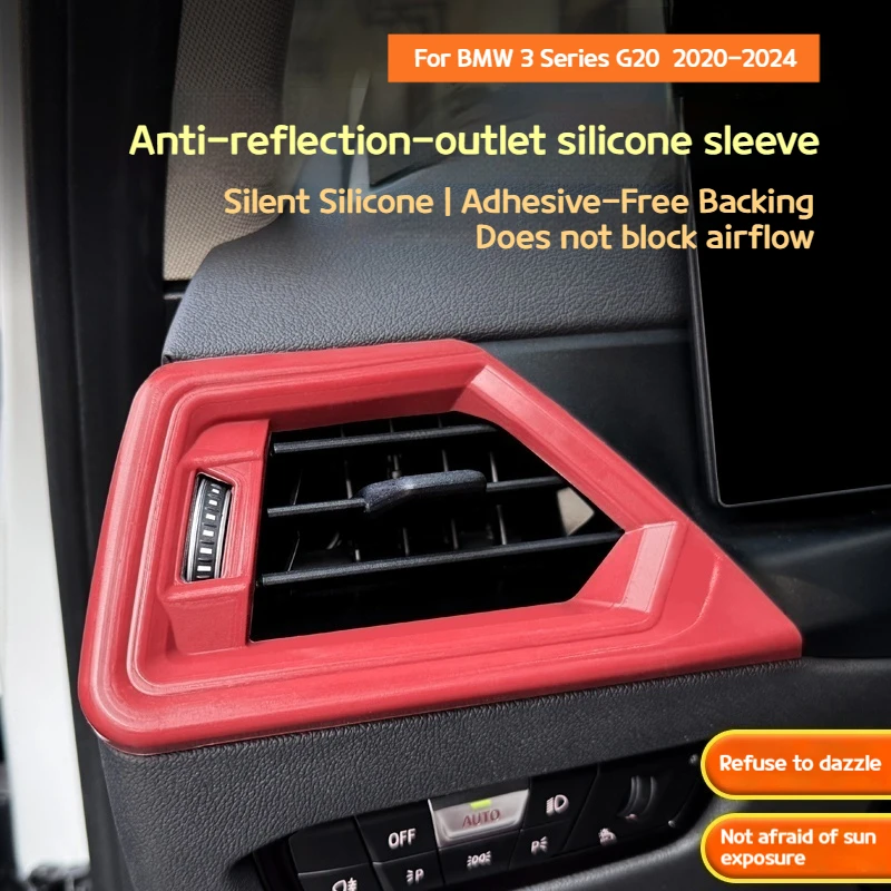 

For BMW 3 4 Series G20 G26 2020-2025 Silicone protective covers for the air outlets on both sides of the dashboard accessories