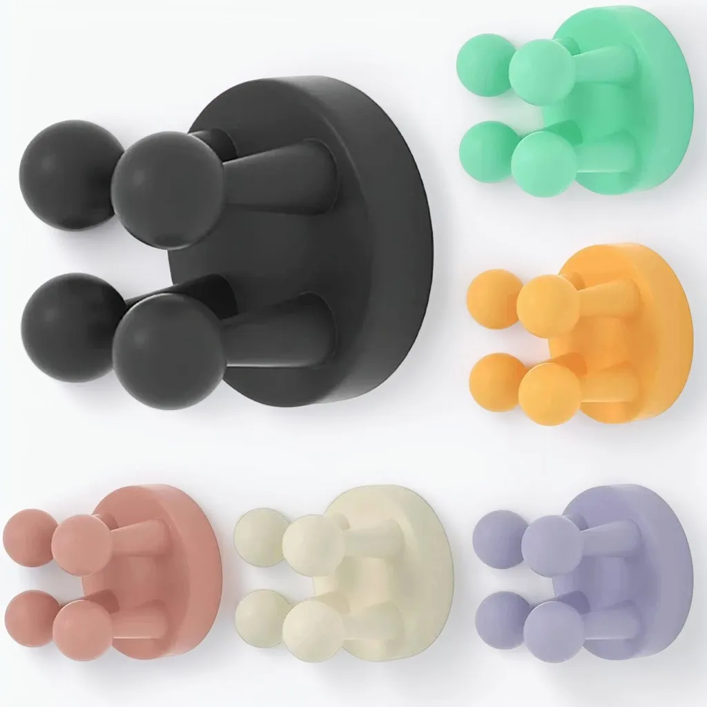 

4PCS Shower Shaver Holder Silicone Wall-Mounted Toothbrush Holder Waterproof Multifunctional Hook Kitchen Bathroom Office Travel