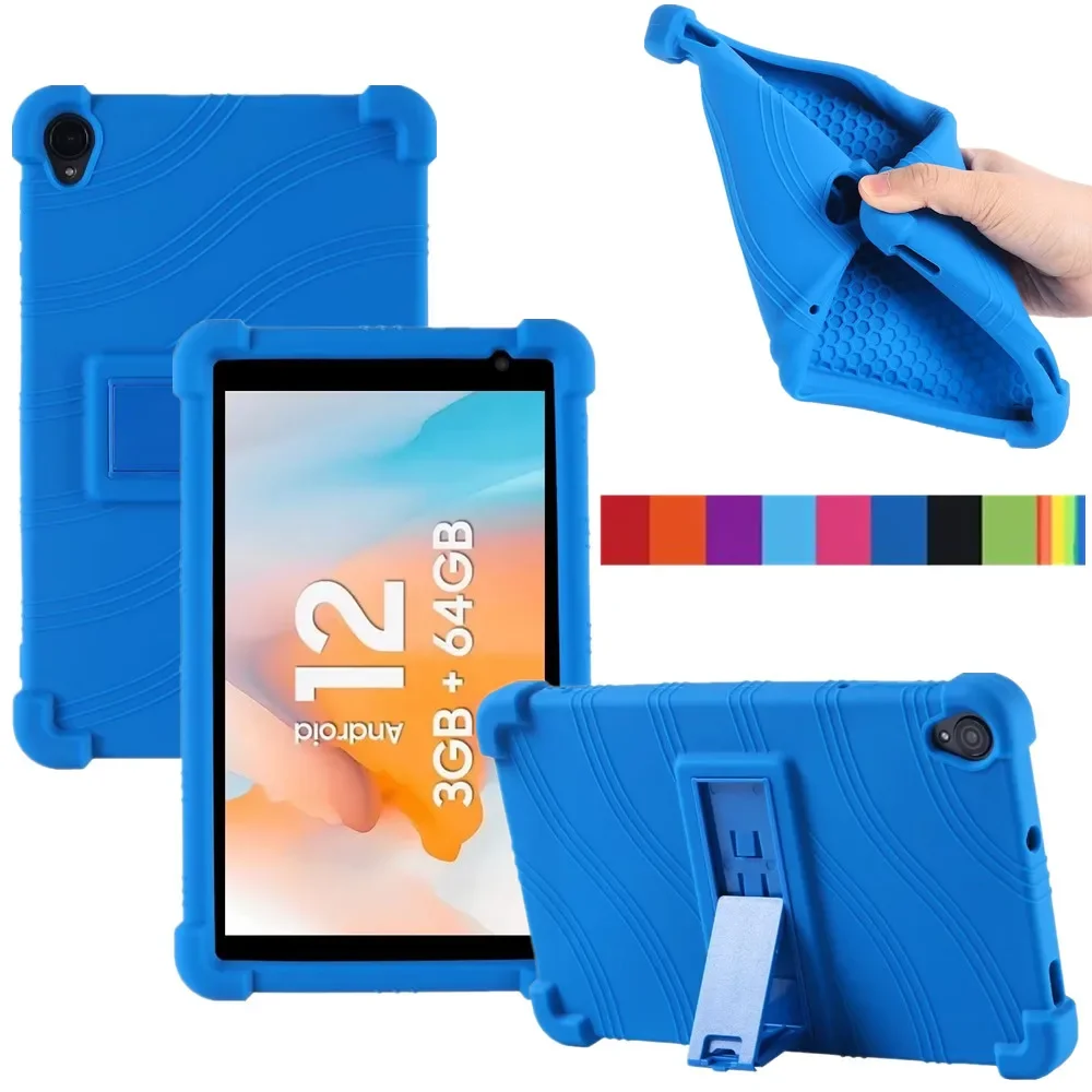 Kids Case for Blackview Tab5 8.0 Inch Tablet Cover Shockproof Soft Silicone Cases for Blackview Tab 5 Tab Stand Protective Shell