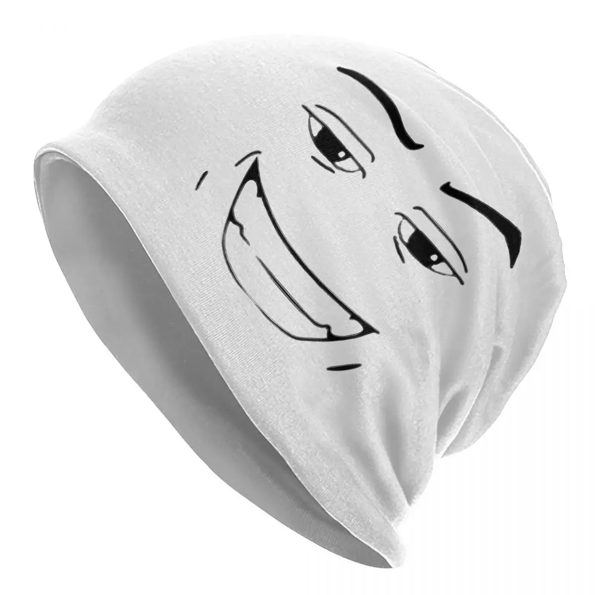 

Happy Robot Face Bonnet Hat Hip Hop Street Skullies Beanies Hats Robloxx for Men Women Spring Dual-use Cap