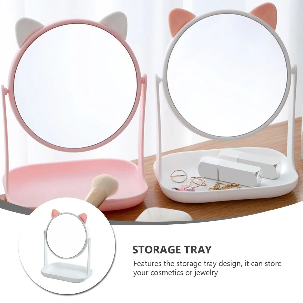 Supplies Mirror Women Vanity Multifunctional Cosmetics Makeup Desktop