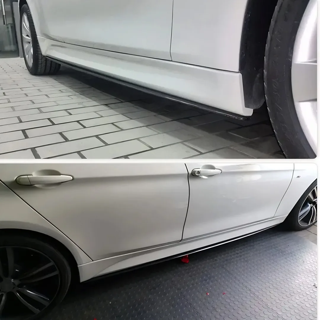 Hoge Kwaliteit ABS Auto Side Rok Voor BMW 3 Serie F30 F31 2012-2019 4 STUKS Splitters Diffuser Bumper spoiler Body kit Glanzend Zwart