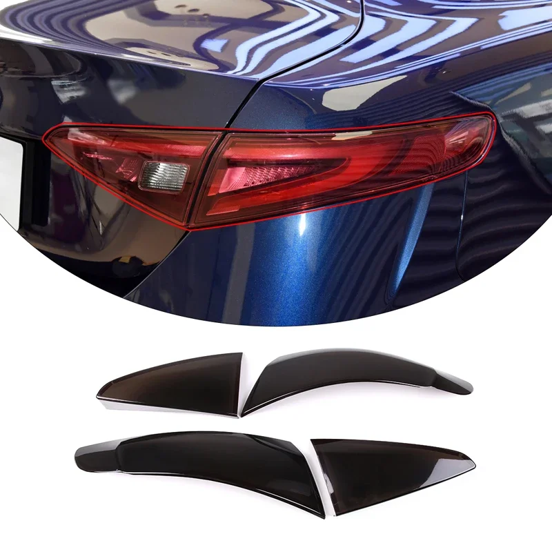 For 2017-2022 Alfa Romeo Giulia 952 ABS Car Tail Light Cover Brake Indicator Reversing Light Cover Exterior Details Accessories