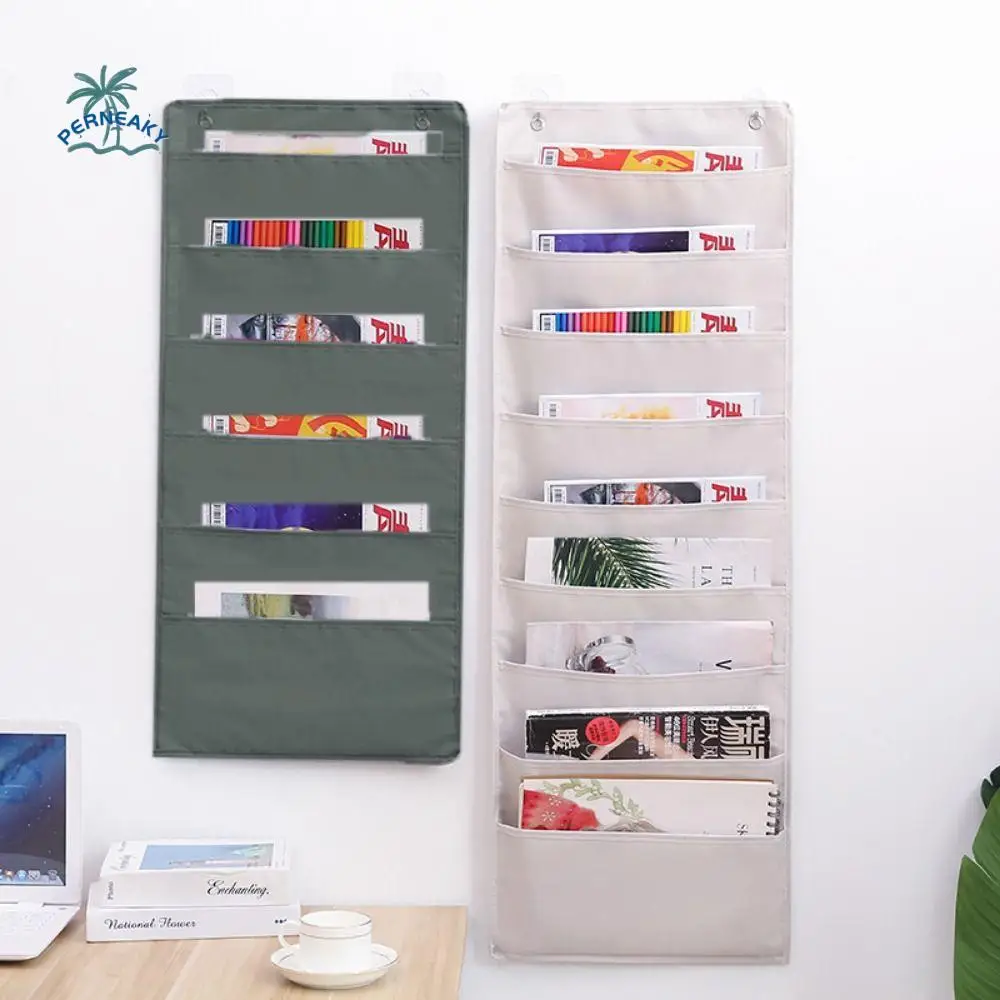 3/6/9 כיסים קיר תלויים שקיות אחסון קיר תליית תיק קובץ תליית תיק קבצים רב שכבתית מיכל מסמך