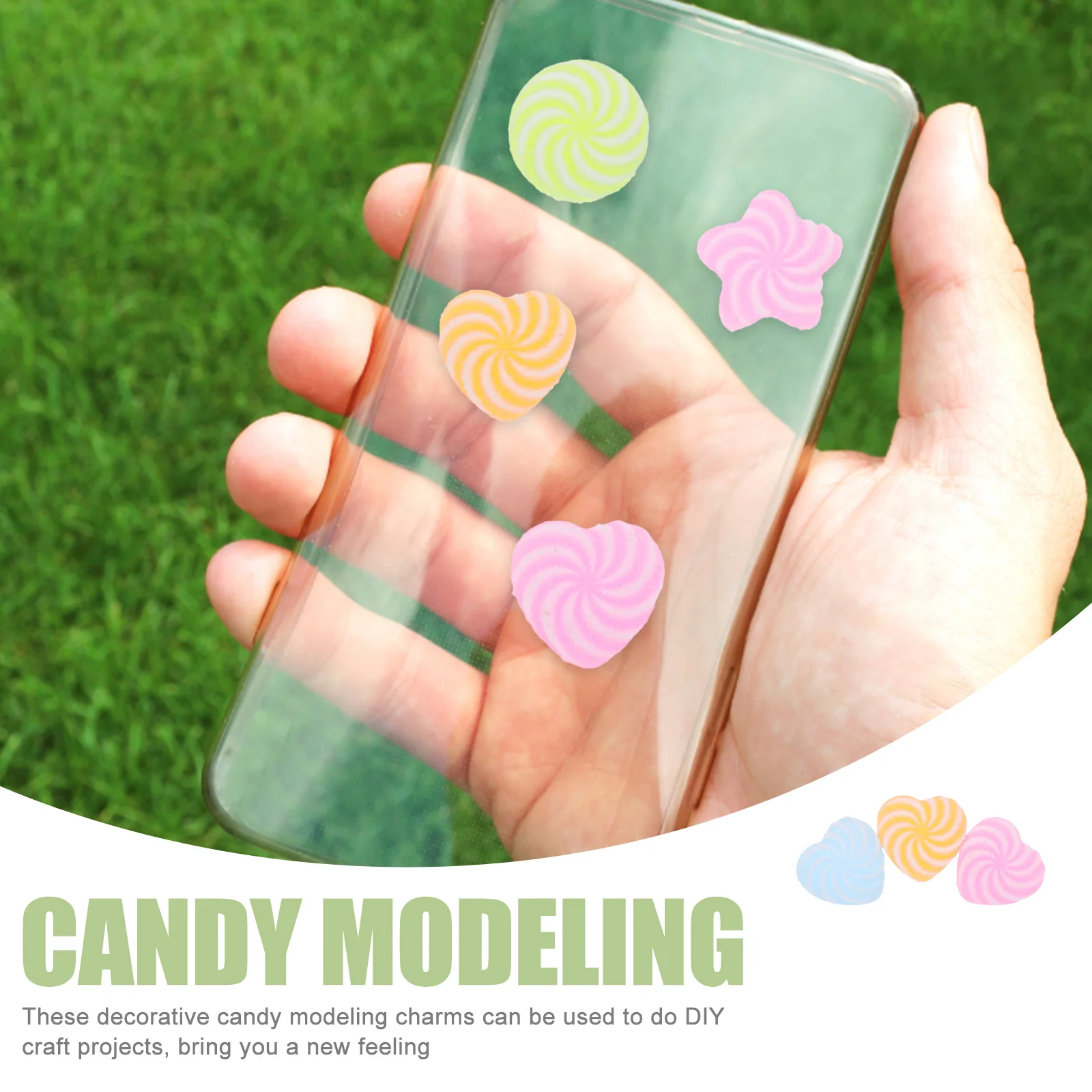 

90Pcs Candy Heart Hair Clip DIY Resin Charms Multicolor Flatback Embellishments for Phone Case Decoration Wedding Craft