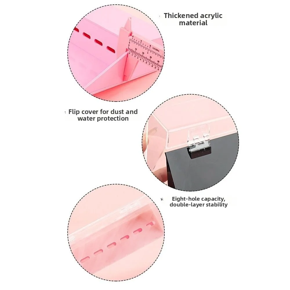 8 Holes Tweezers Storage Box Large Capacity High Quality Eyelash Extension Tweezers Rack Space Saving Dustproof