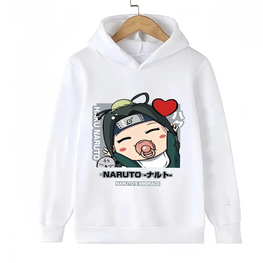 

Naruto Kids Hoodie Cute Chibi Haku Design Toddler Pullover Soft Cotton Long Sleeve Sweatshirt Anime Themed Baby Clothing Gift fo