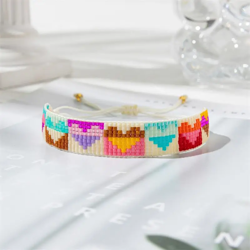 ZHONGVI Exquisite Miyuki Bead Bracelet Woven Adjustable For Women Jewelry Heart Ladies Accessory Birthday Gifts Party Wholesale