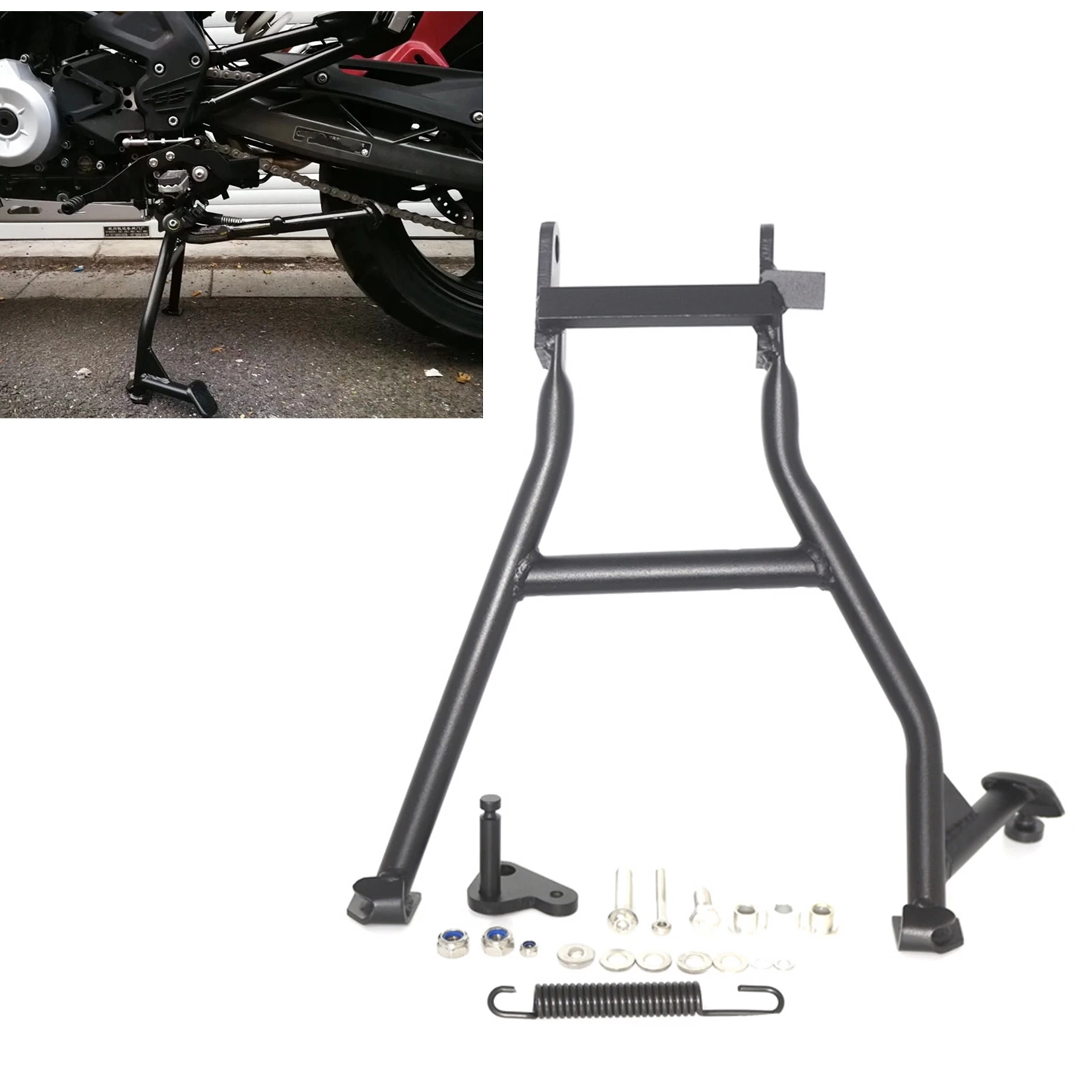 

Motorcycle Lower Center Stand Bracket Carbon Steel With Screws Replacement Part For BMW G310GS 2017-2023