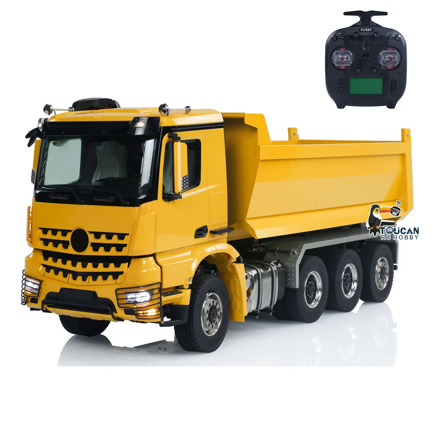 Toys Metal 8x8 1/14 RC Hydraulic Roll On off Full Dumper Truck Controlled Light Sound 3 Speed Transmission Dumper Tipper Cars