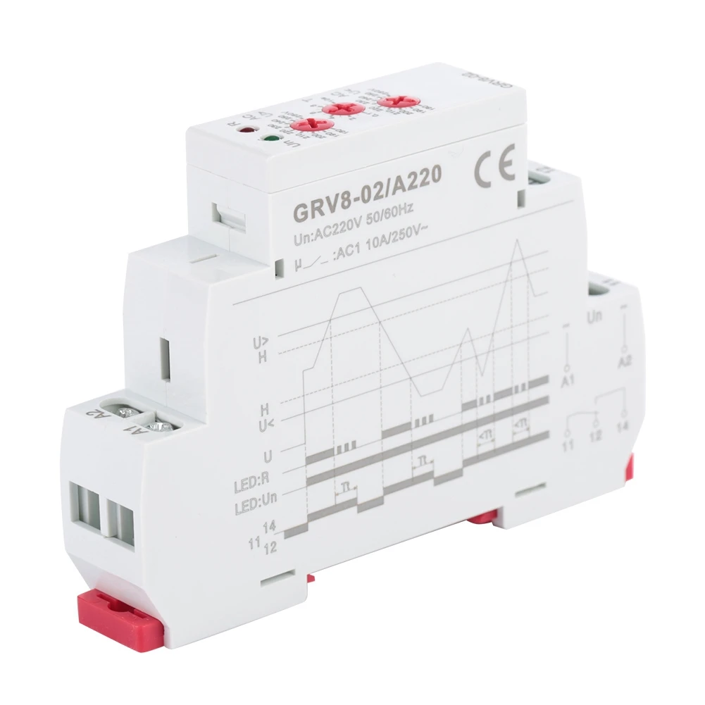 GRV8‐02 مرحل مراقبة الجهد أحادي الطور، مرحل مراقبة الجهد الزائد، مرحل مراقبة الجهد الكهربي