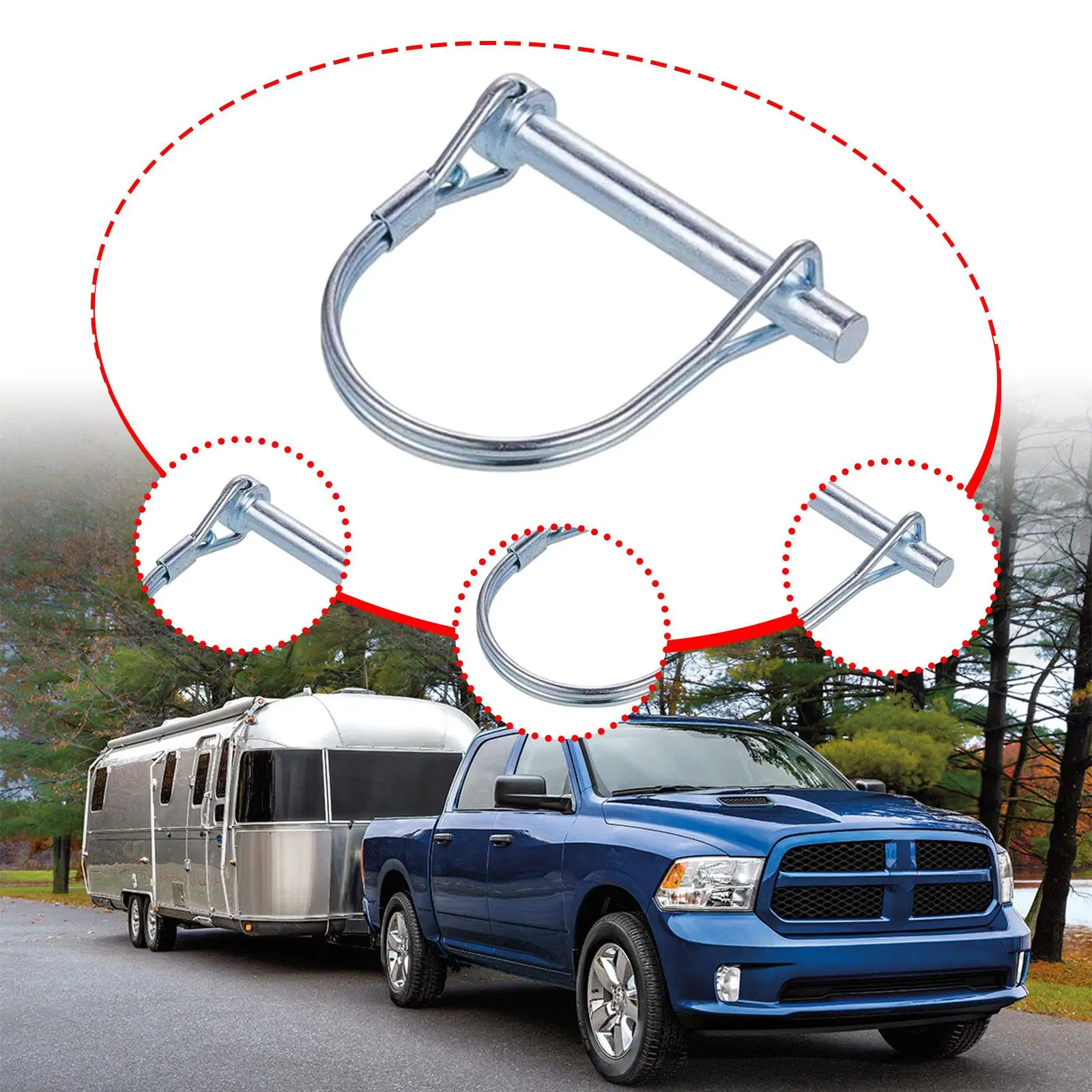 

Pto Shaft Locking Pin Round Heavy Duty for Gardening Trailer Jack Wheel