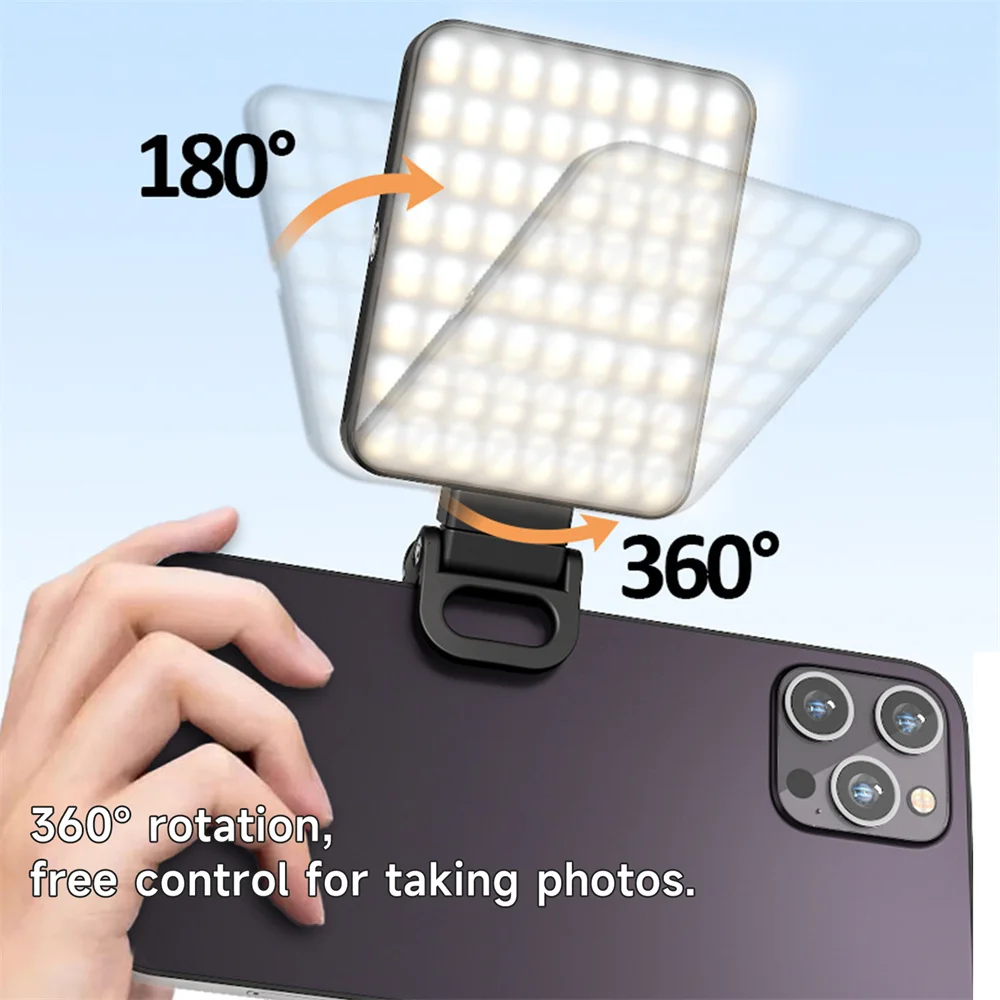 Universal Mobile Phone Selfie Light,Portable Clip on Light,128LED Magnetic Fill Lamp for Selfie/Photography/Livestreaming/Makeup