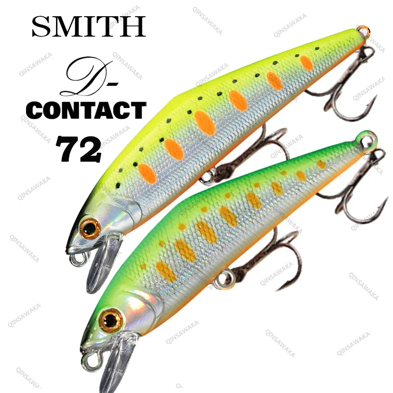 

Made In Japan SMITH D-CONTACT 72mm 9g Trout Lure Bass Fishing Heavy sinking minnow Saltwater slow speed headwind upstream casts