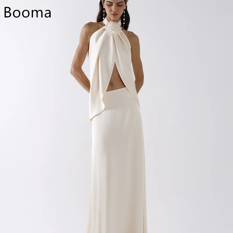 

Booma A-Line Evening Dresses Formal Party Gowns for Women Long Flower Sleeveless Elegant Prom Gown Customize 2025