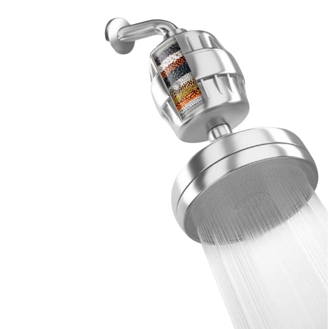 

Северная Америка Душ Скрытый фильтр Верхний спрей Душ 15-слойный дехлорирование кожи Красота Набор фильтров для душа Оптовая продажа