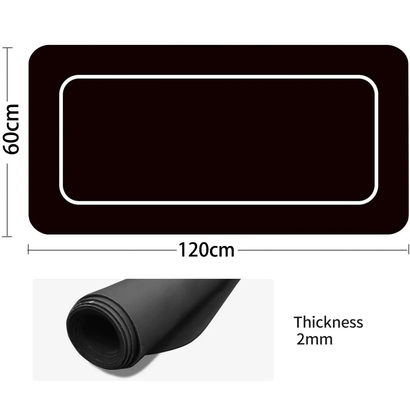 Alas Meja Karet Permainan Meja Poker Texas Hold 'em 120X60Cm, Alas Meja Pesta Permainan Multi Pemain, Alas Meja Poker Antiselip