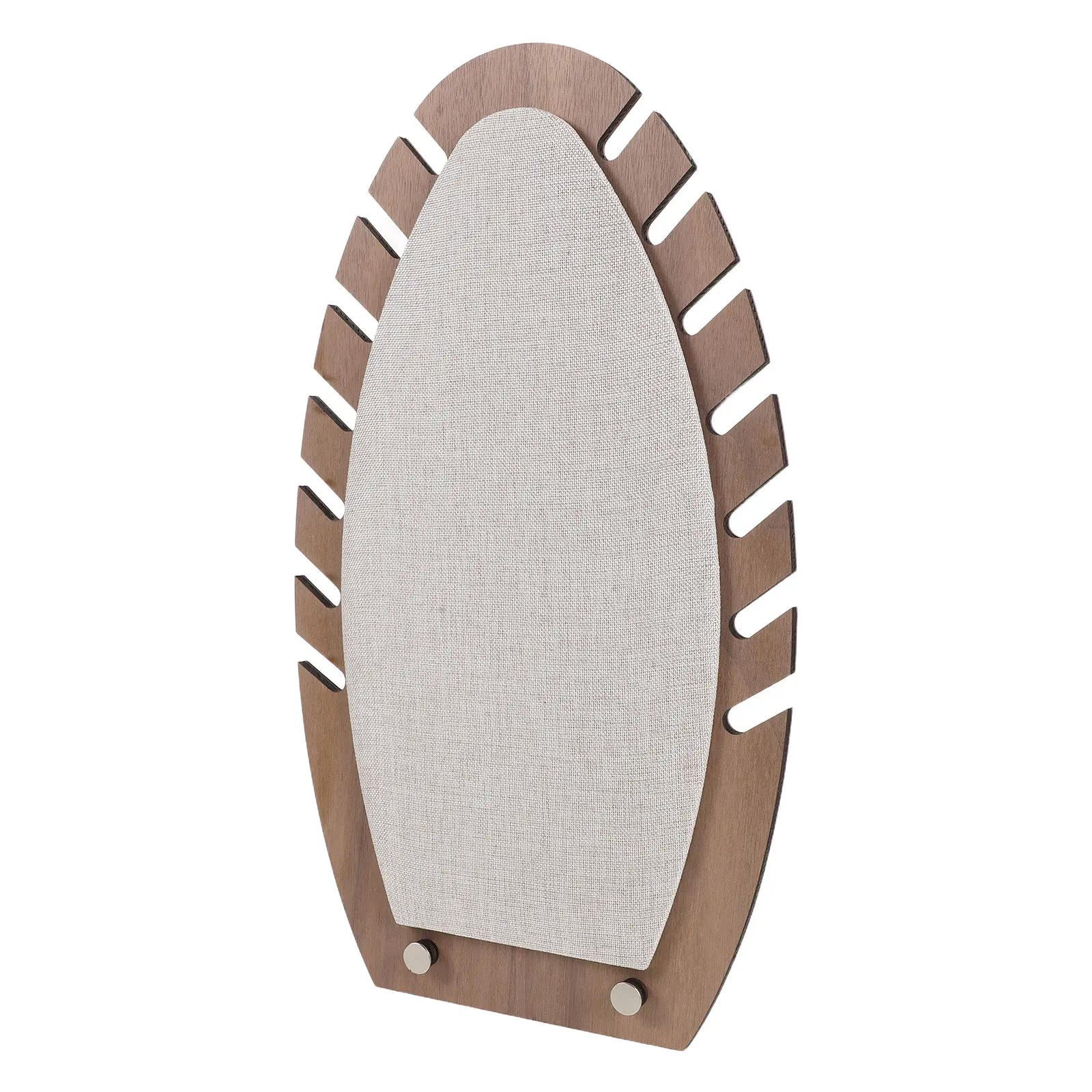 

Linen Necklace Display Stand Vertical Jewelry Holder Wooden Base Tabletop Organizer for Vendors Shows Home Decoration Jewelry