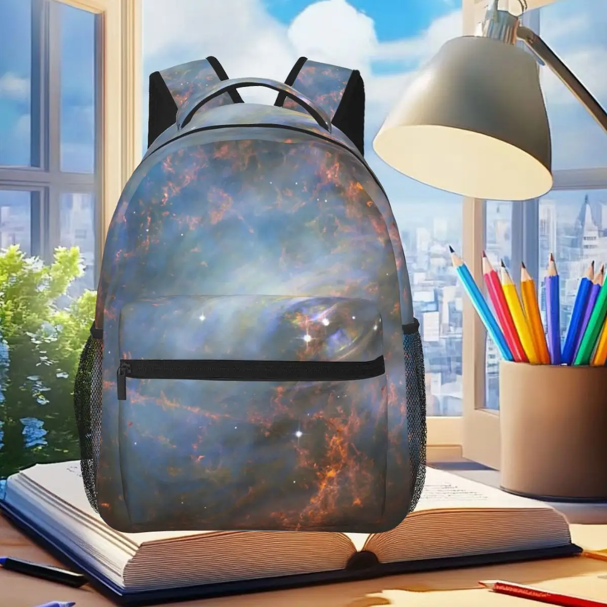 

Neutron Star At The Heart Of The Crab Nebula Student Backpack School Bag Travel Daypack for Boys Girls Bookbag Shoulder Bags