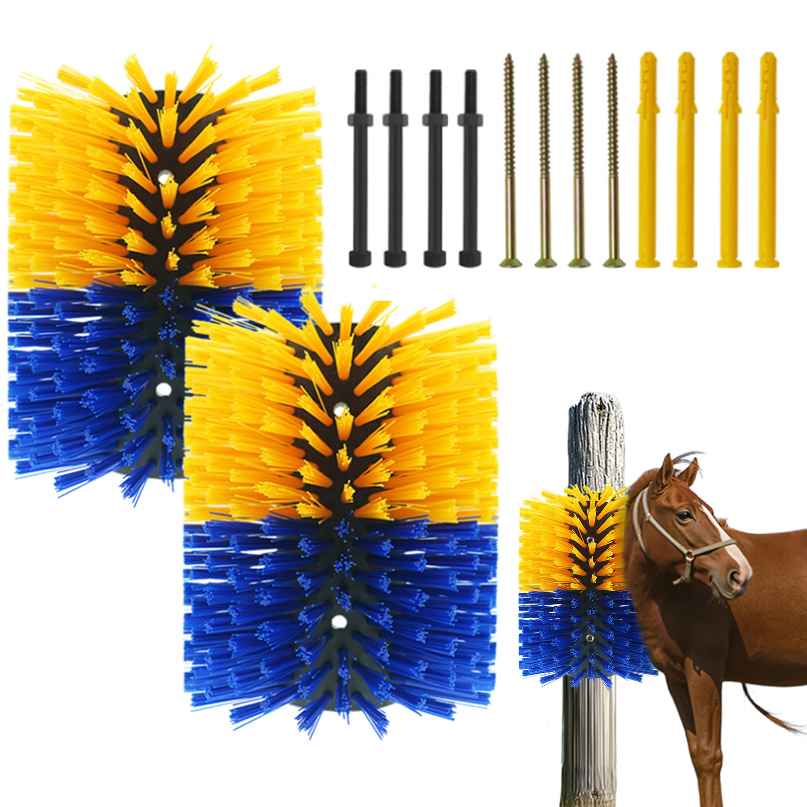 

Universal Cattle Horse Brush Farm Animal Grooming Tool for Cows Dairy Cows & Horses Durable Body Cleaning Ranch Special Brush