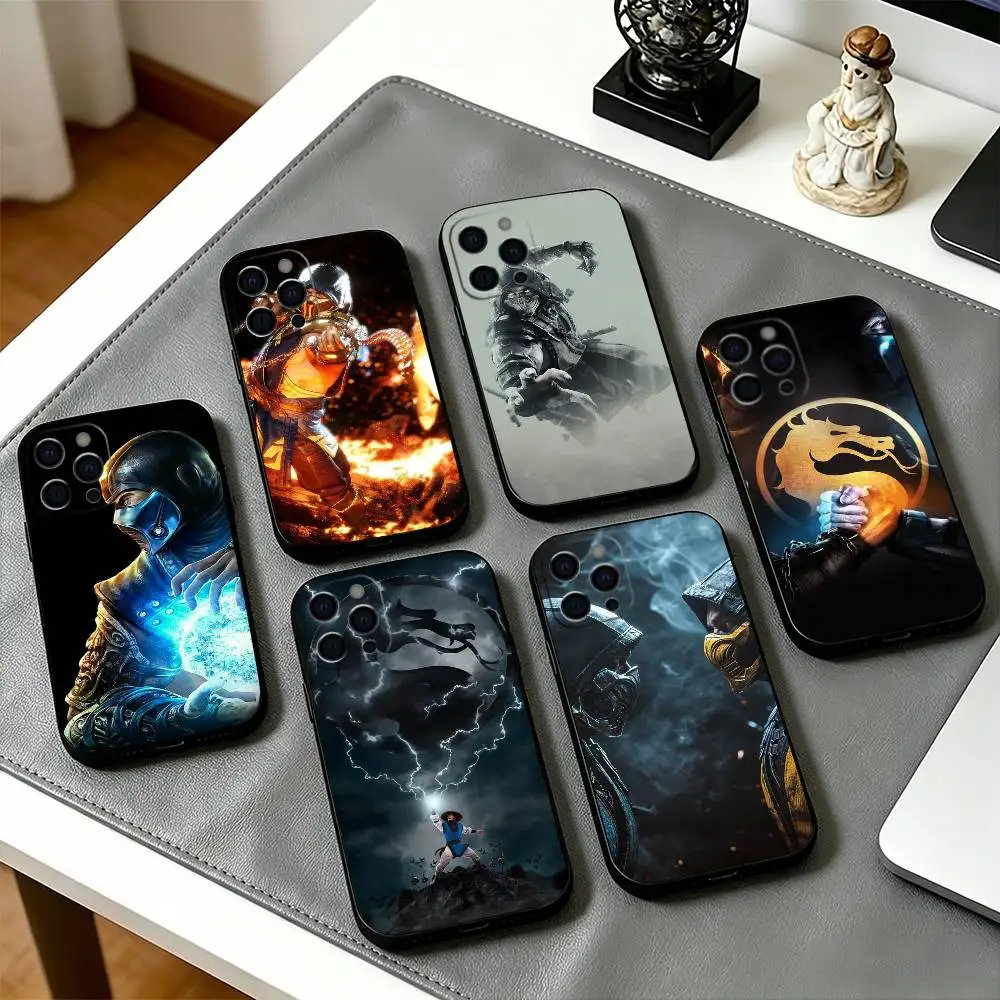 

Mortal Kombat-t Phone Case For iPhone 17,16,15,14,13,12,11 Plus,Pro Max,XS,Soft Silicone Black Cover