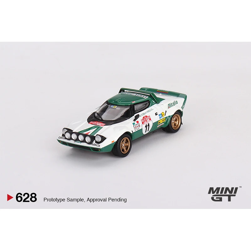 MINIGT 628 In Stock 1:64 Stratos HF 1975 Rally Sanremo Winner #11 Diecast Diorama Car Model Toys