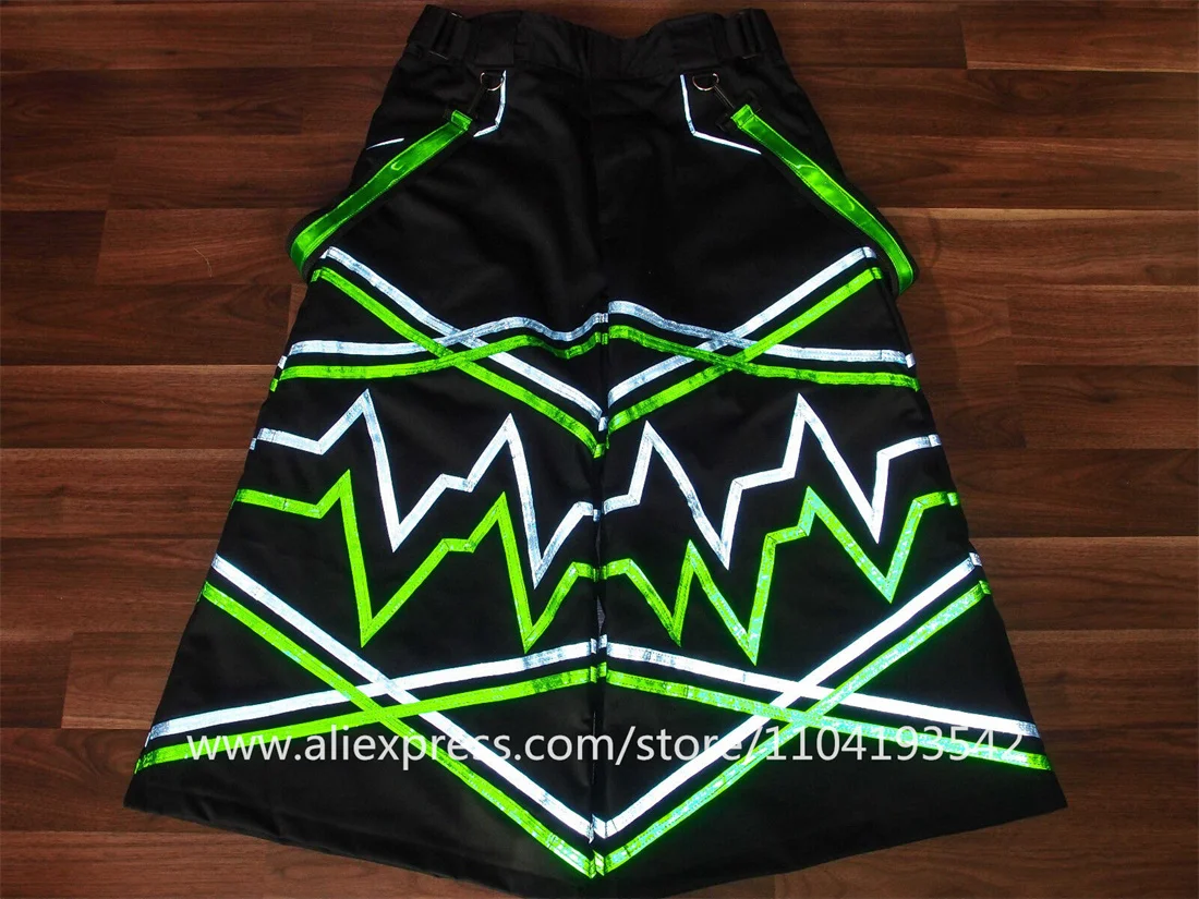 PHATTPANT فات السراويل الهذيان والعتاد عاكس الرقص ارتداء هاردستايل عاكس بنطلون الغراب خام تكنو هاردستايل تنزان خرطوم SHUFFLE52