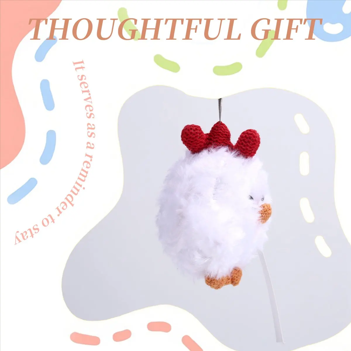 Nices Crochet Chicken Toy Figurine, Cute Crochet Positive Animal Doll, Soft Knitted Toy, Encouragement Gift