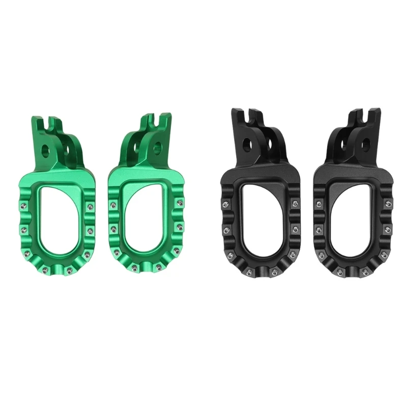 Q39F Dirt Bike Footrests Pedals with Studded Designs Suitable for Riders Trail Riding Superior Tractions in Muddy Conditions