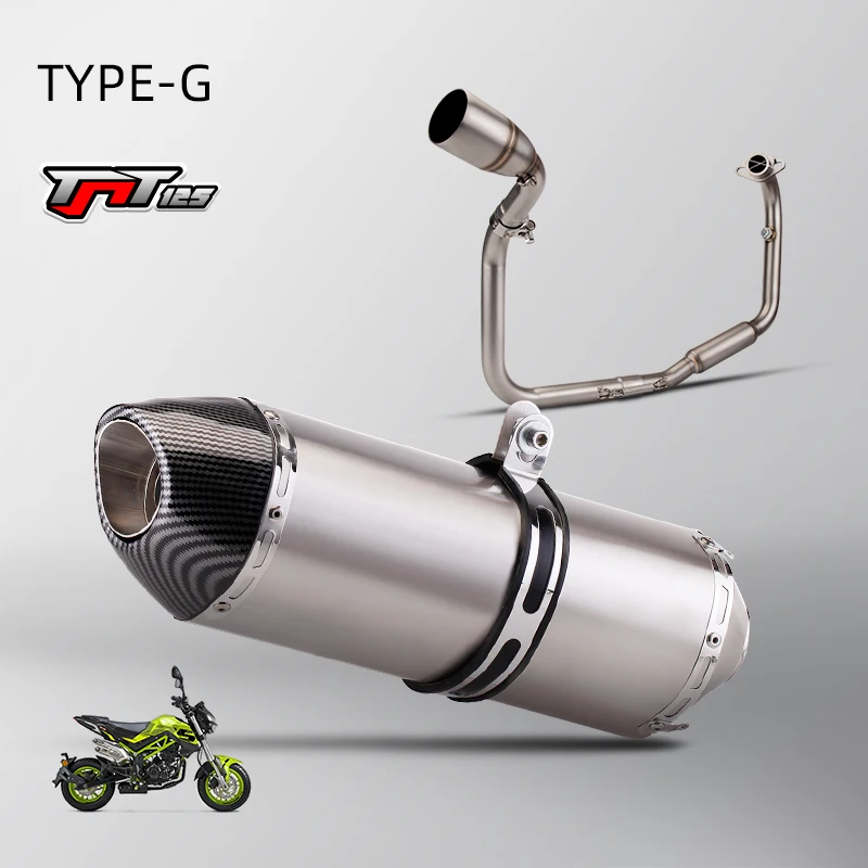 High QualityComplete Exhaust System for Motorcycle High Performance Silent Pipe R77 Front TNT135, TNT125