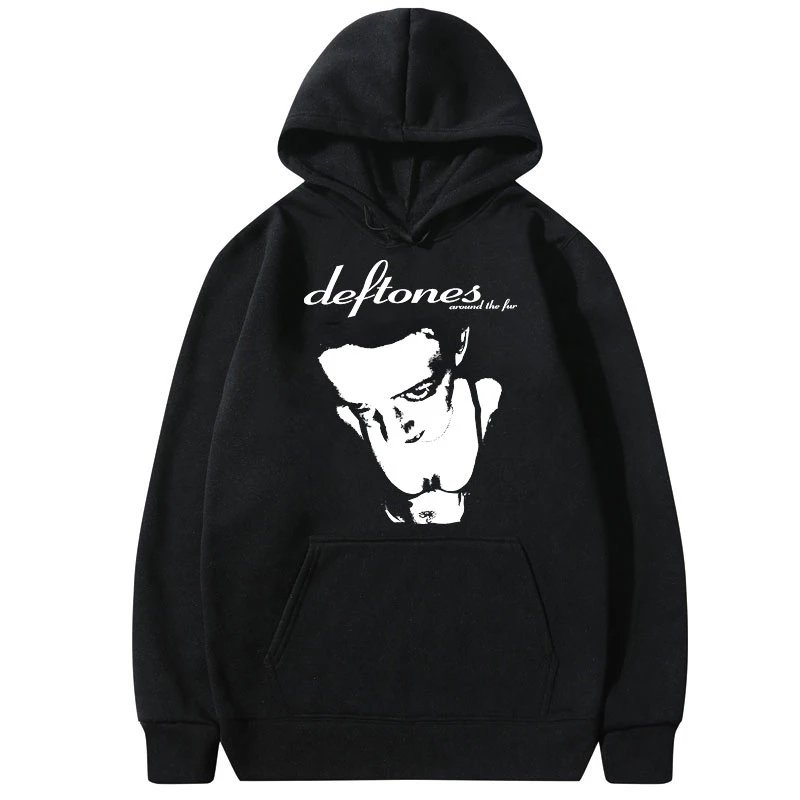 

Goth Retro Grunge Sweatshirt Men Women Vintage Streetwear Deftones Around The Fur Tour Band Concert Hoodie Punk Hippie Hoodies