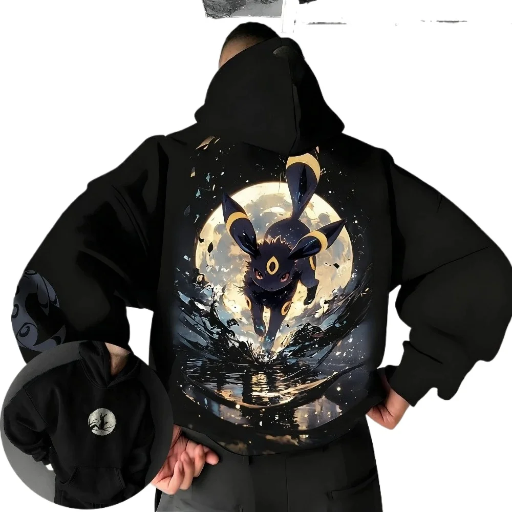 pok-e-mon-jogo-portatil-umbrion-impresso-masculino-feminino-2025-outono-inverno-novo-solto-casual-esportes-puro-algodao-moletom-com-capuz