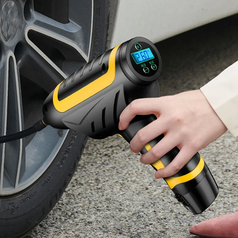 Digital Smart Rechargeable Car Air Pump Portable Handheld Car Tyre Inflator Pump Electric Inflating Pump Air Compressor