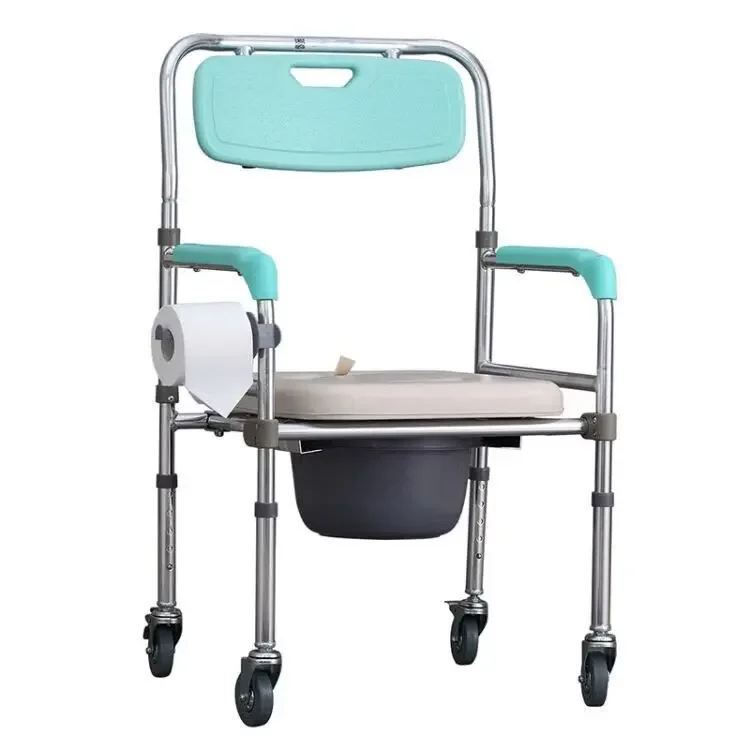 Aluminium mobiele toiletstoel voor gehandicapten, zwangere vrouwen en senioren