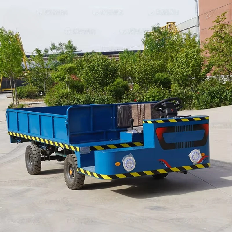 Paved road cargo transfer steering wheel pneumatic tire passenger seat electric freight trolley