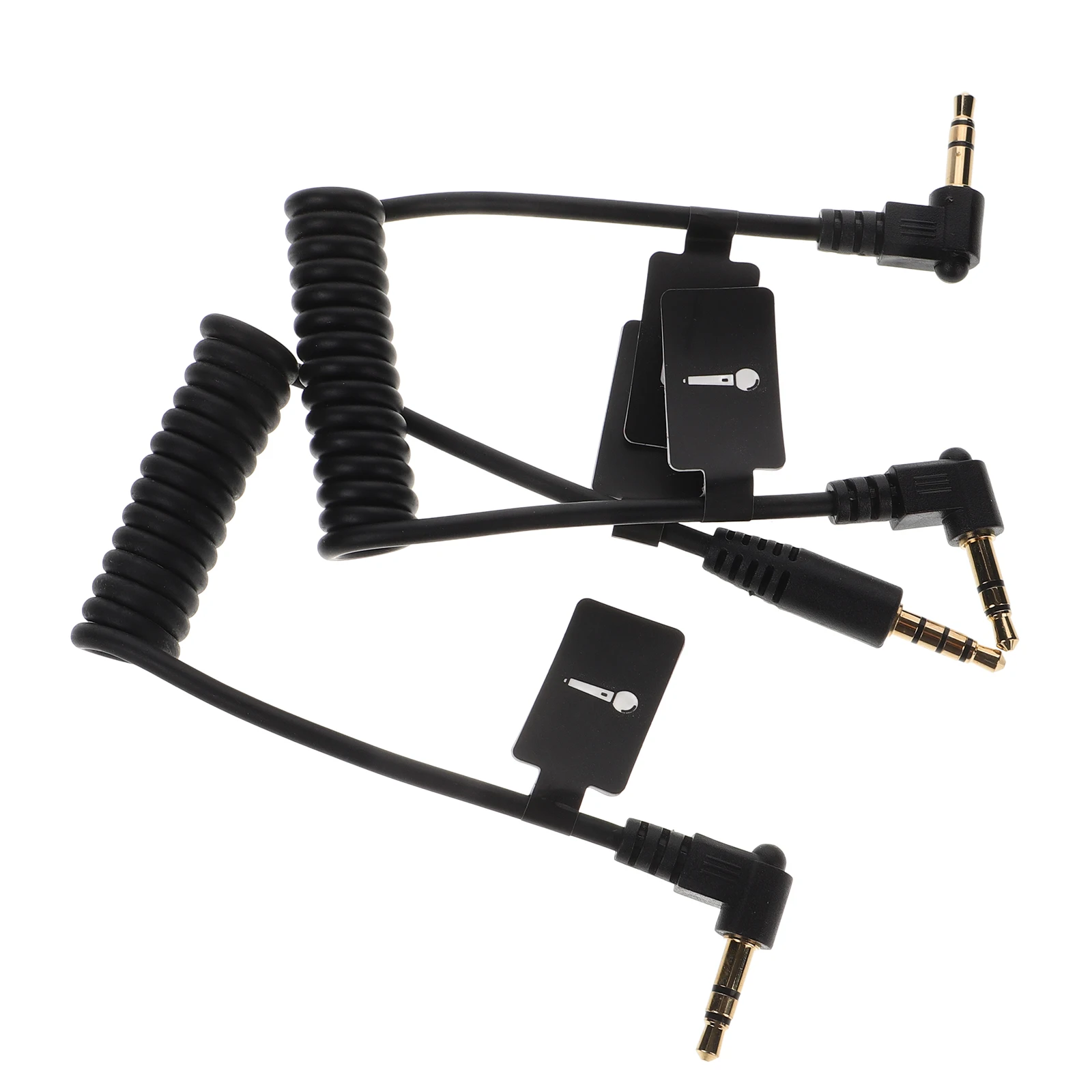 

2pcs 3.5Mm Trs To Trrs Adapter Microphone Audio Connector For Smartphones Dslrs Durable Trrs Mic Cable Coiled Stereo Audio