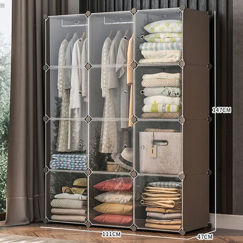 Armario organizador de ropa, mueble de jardín abierto, Modular, ahorro de espacio, nórdico, para el hogar