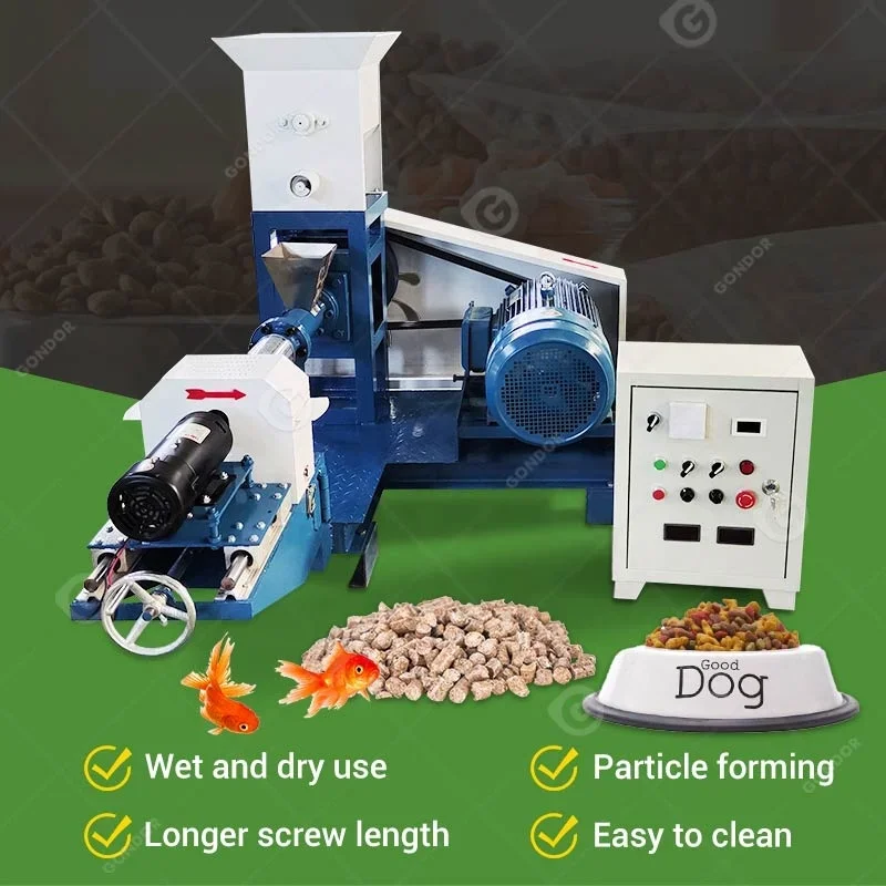 Stainless Steel Processing Pet Treat Snack Make Dog Food Extruder Mix Portable Fish Feed Pellet Machine