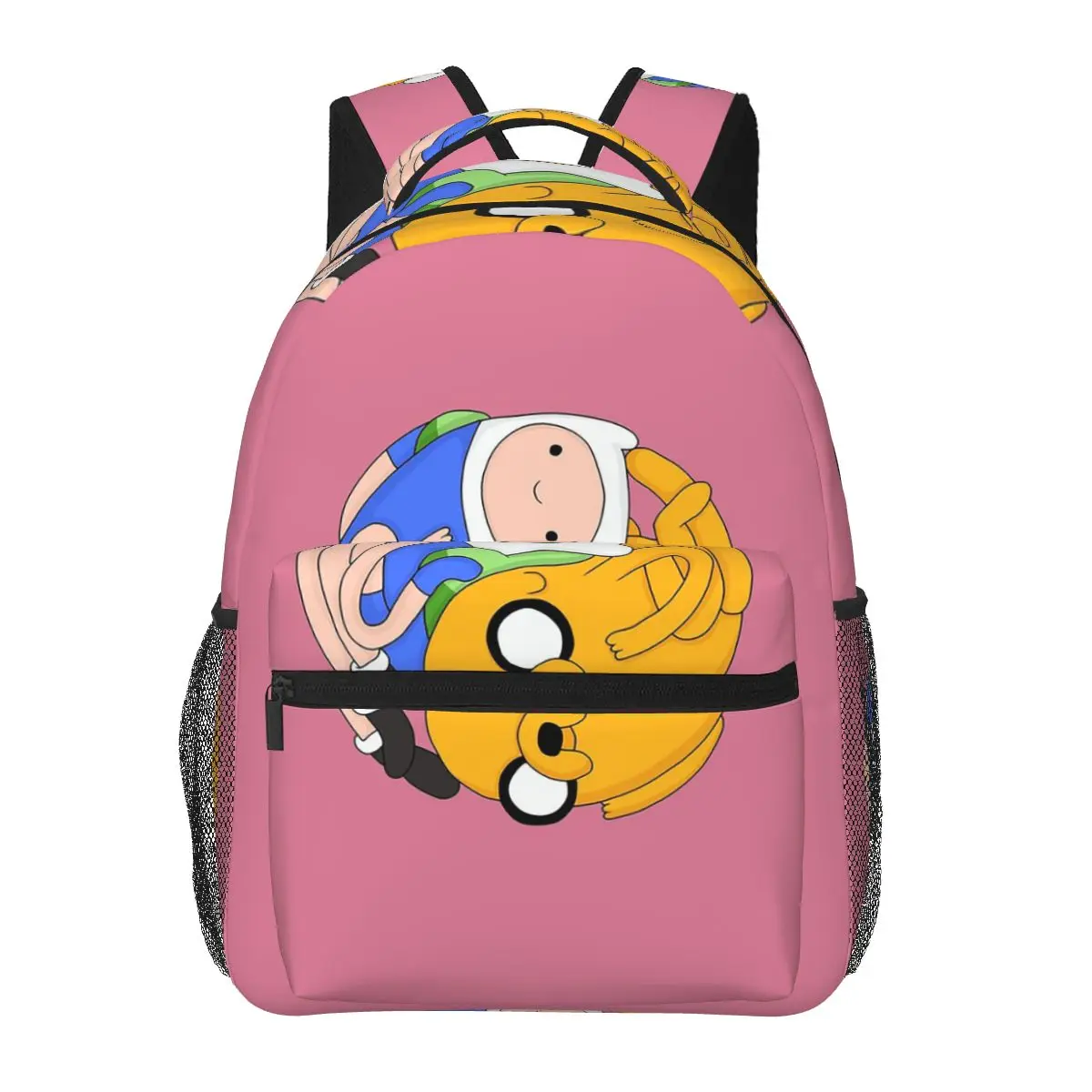 Adventure Camp Jake และ Finn กระเป๋าเป้สะพายหลังชายหญิง Bookbag เด็กโรงเรียนกระเป๋าเดินทาง Rucksack กระเป๋าสะพายขนาดใหญ่ความจุ