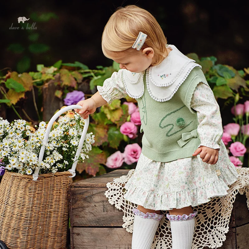 

Dave Bells New Girls Baby 100% Cotton Dress Children Toddlers Casual Floral Girl Dresses Baby Kid Clothes DB1247801