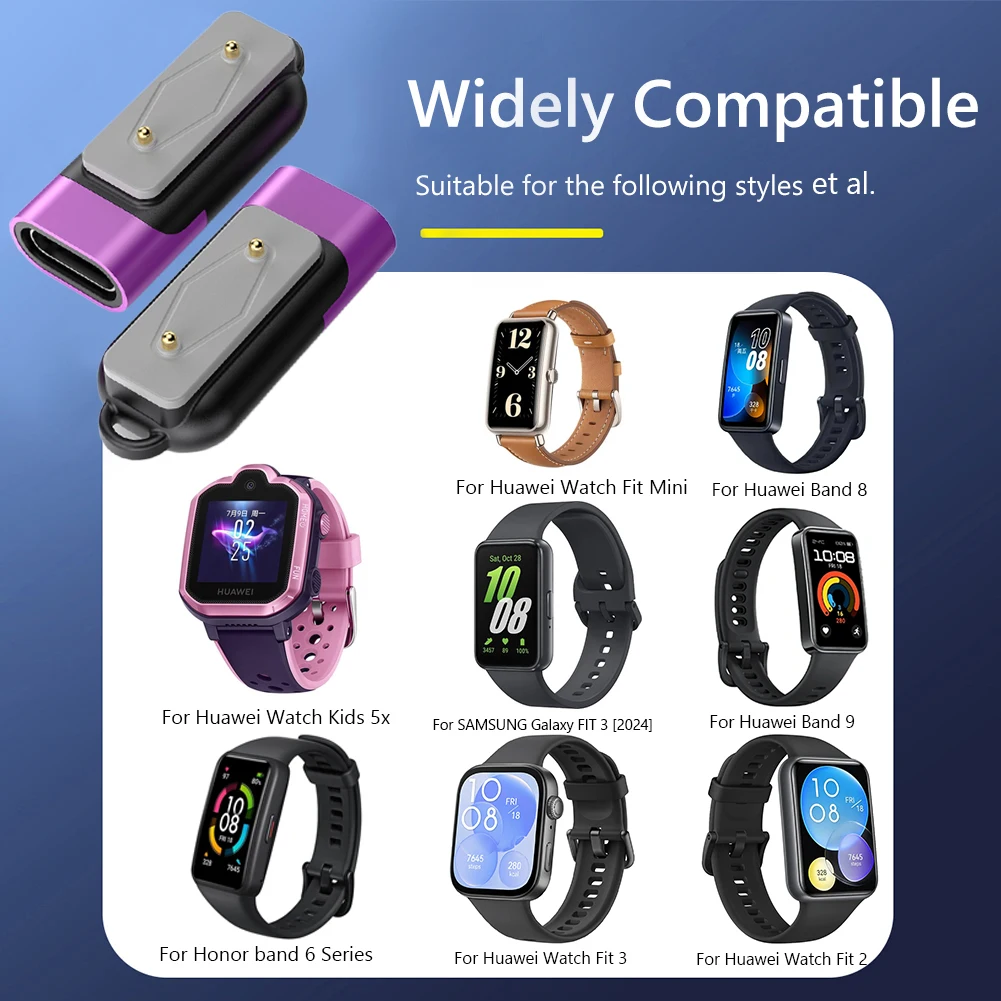 

Watch Charger USB C Adapter Right Angle Type C Charger Adapter Magnetic Charging Cable Converter for Huawei Watch Fit 3 2