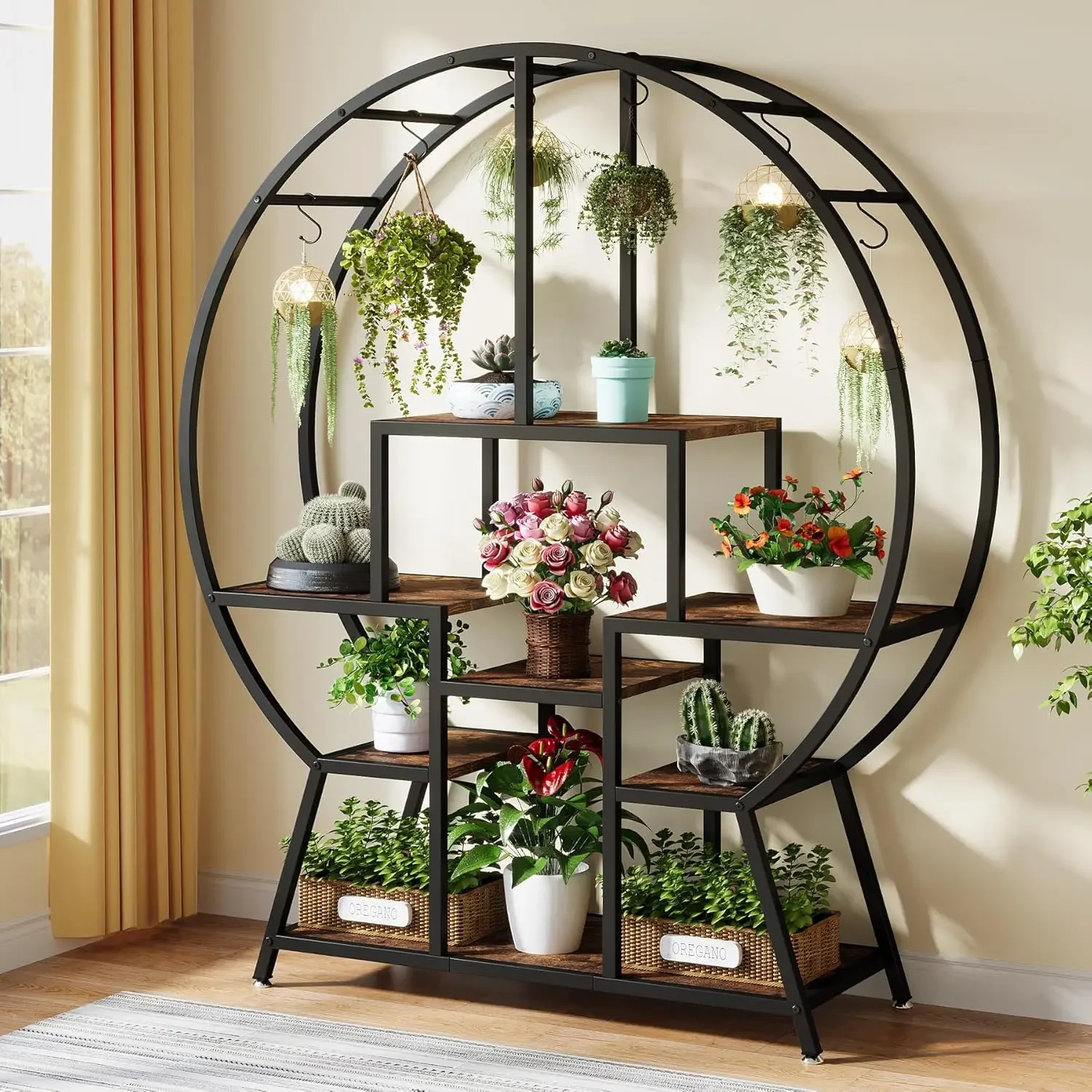 7-Tier Round Indoor Plant Stand,65