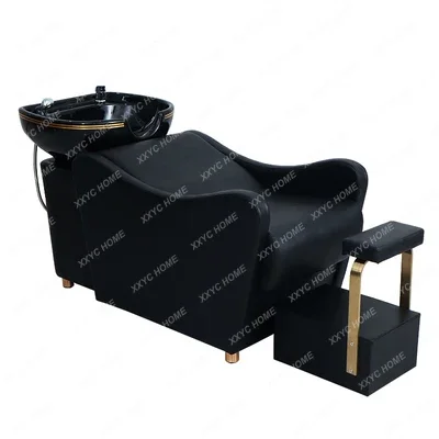 

Simple Shampoo Half Lying Flushing Bed Water Heater Integrated New Barber Shop salon chair silla de peluquería كراسي حلاقة