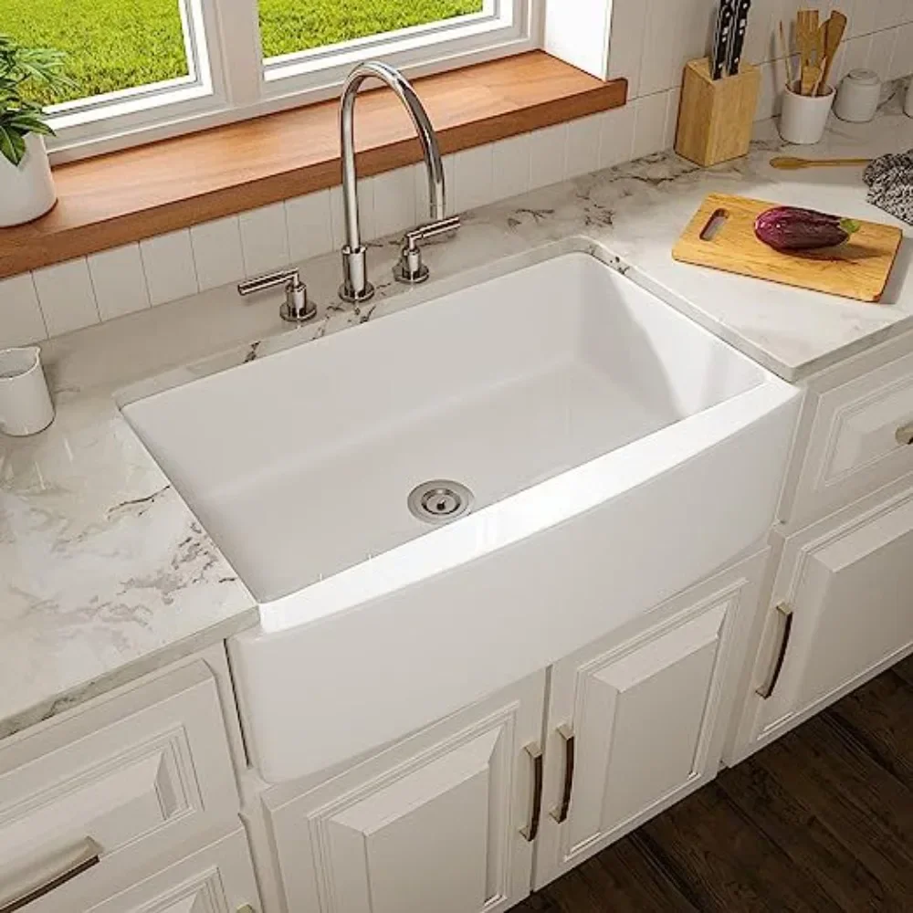 American Retro Ceramic Sink, Sink Under The Countertop, Kitchen Embedded Large Sink, Thickened Integrated Vegetable Washing Basi