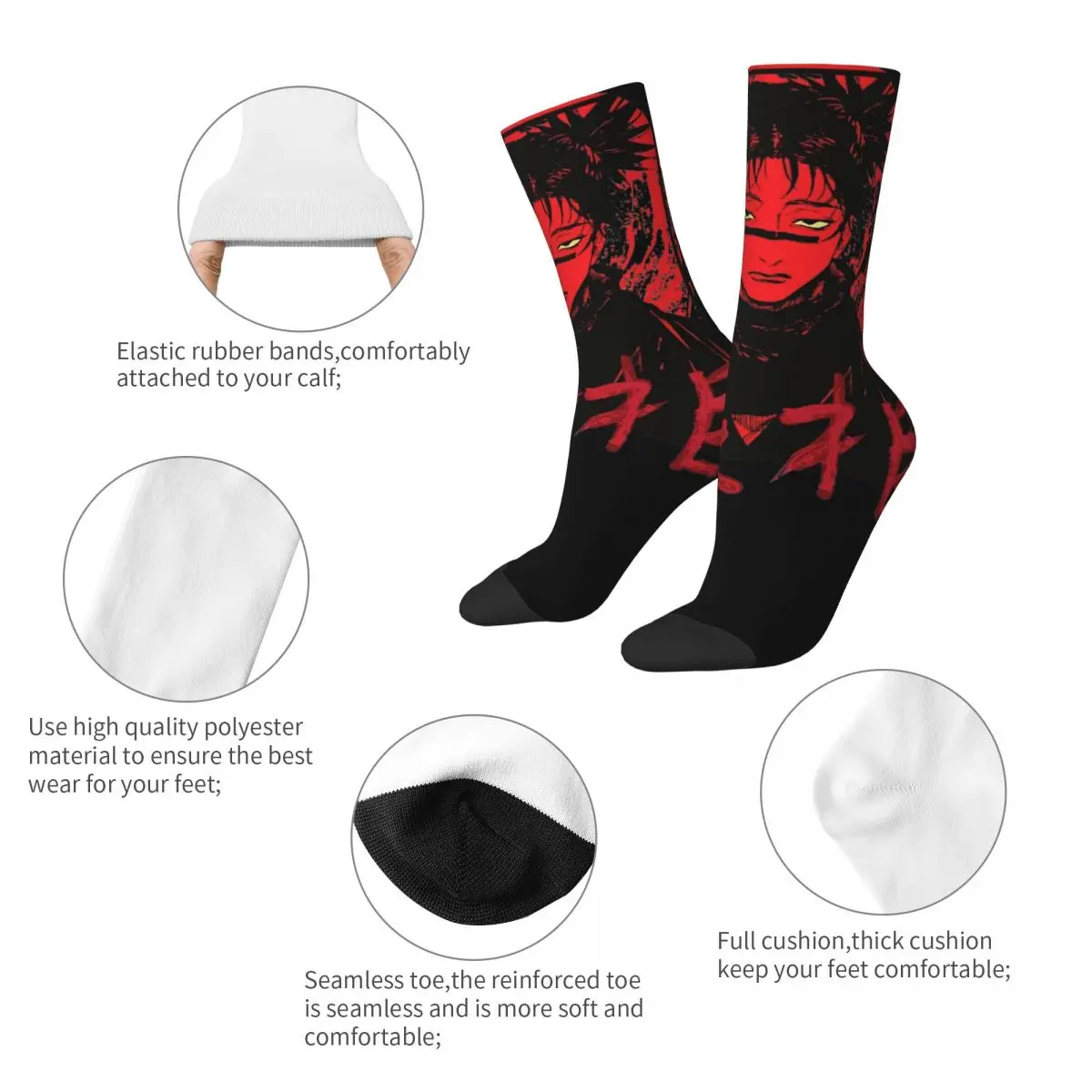 Choso JJk Manga Jujutsu Kaisen Gift Socks Merch for Women Sweat Absorbing Stockings